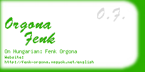 orgona fenk business card